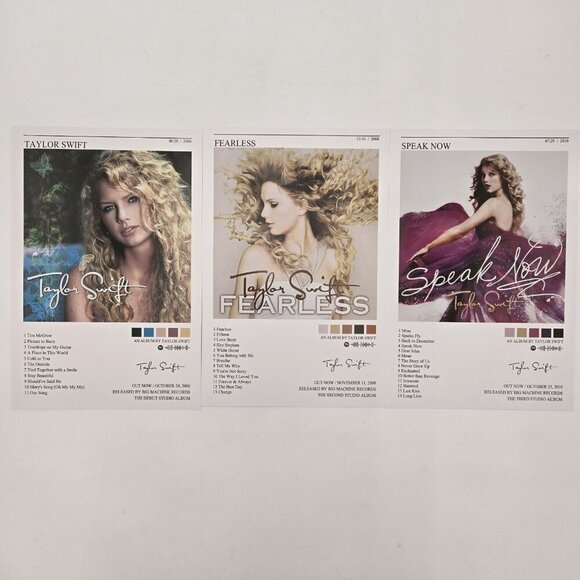 Taylor Swift 8 x 12 Album Cover Posters Set Of 14 New Tour Bedroom Decor Swiftie - Picture 2 of 6